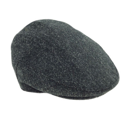 Harris Tweed Flat Cap - Charcoal