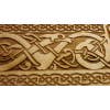 Decorative Celtic Wooden Wall Mounted Key Hanger - Natural