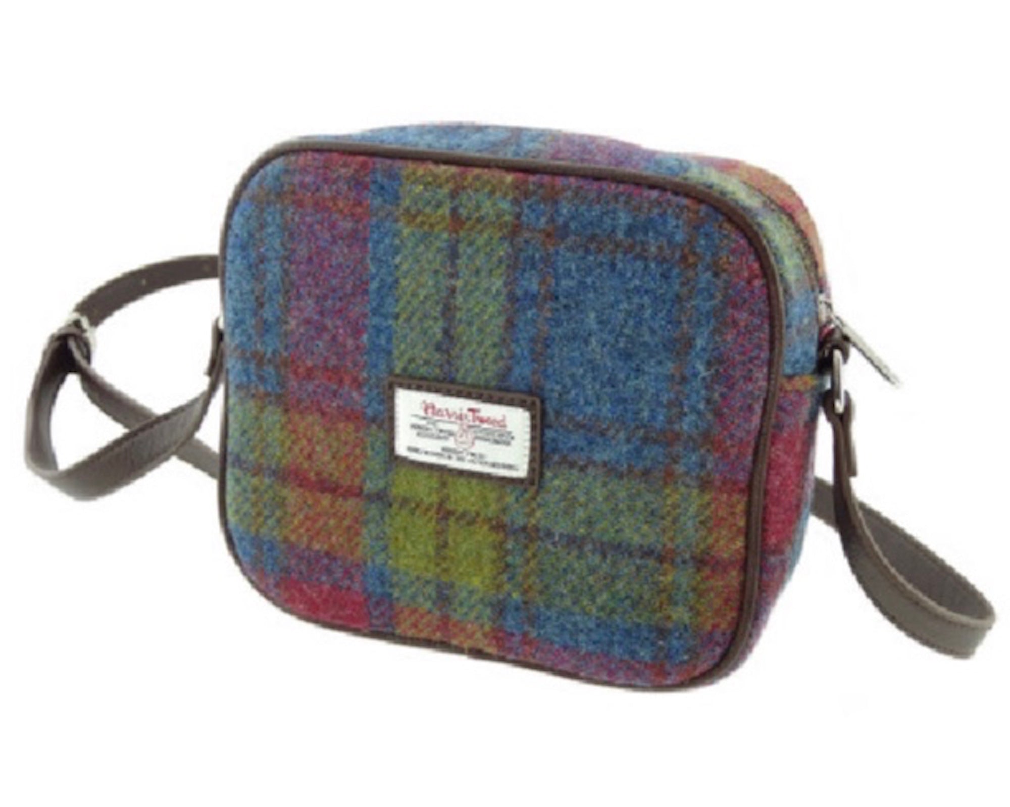 Harris Tweed Small Crossbody Shoulder Purse Bag - Multicolor Plaid