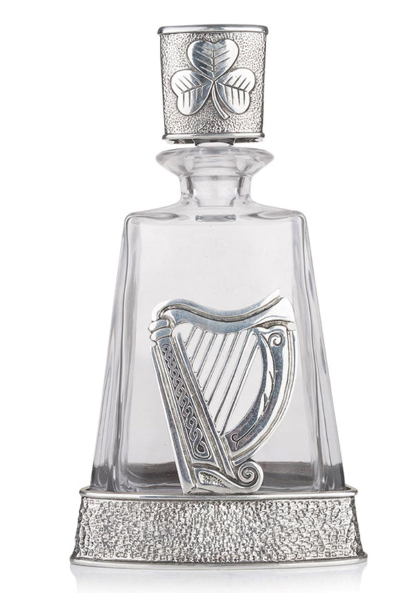 Irish Harp and Shamrock Luxury Decanter
