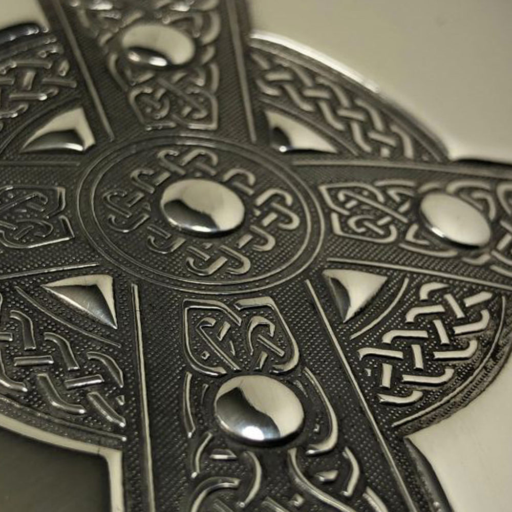Pewter Flask with Stunning Celtic Cross Design 6oz