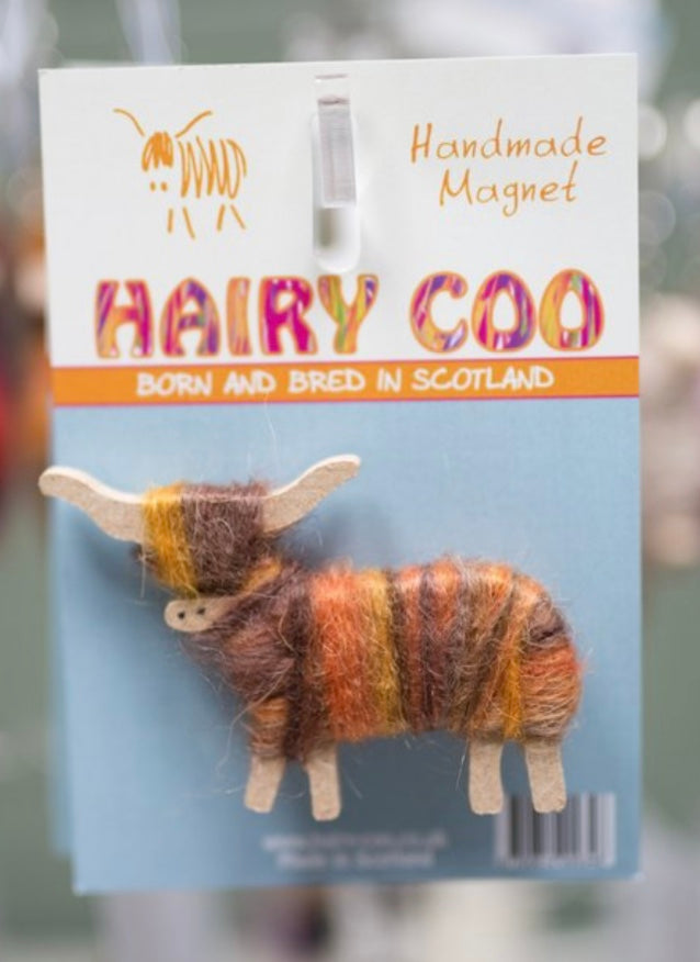 Brown / Beige Highland Cow Fridge Magnet Handmade in Scotland