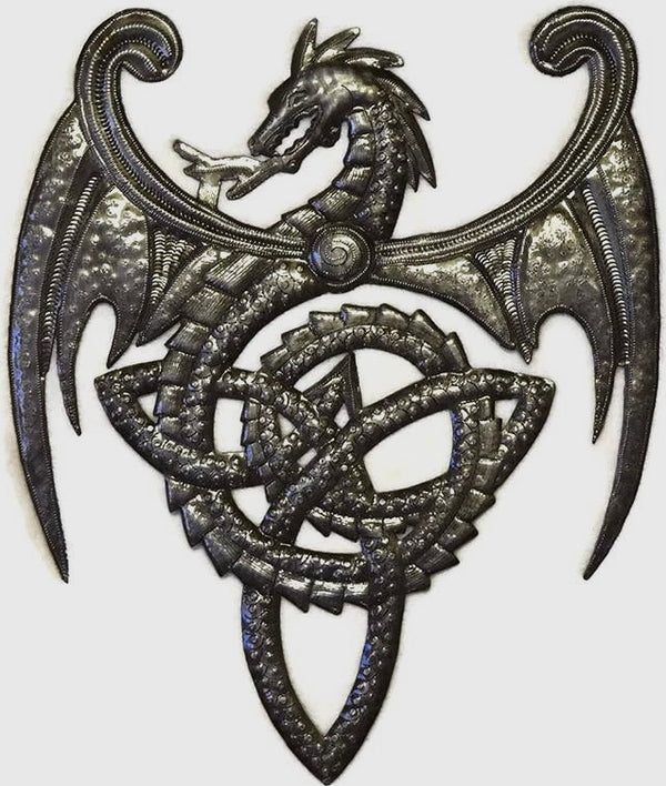 Handmade Celtic Dragon Metal Wall Art