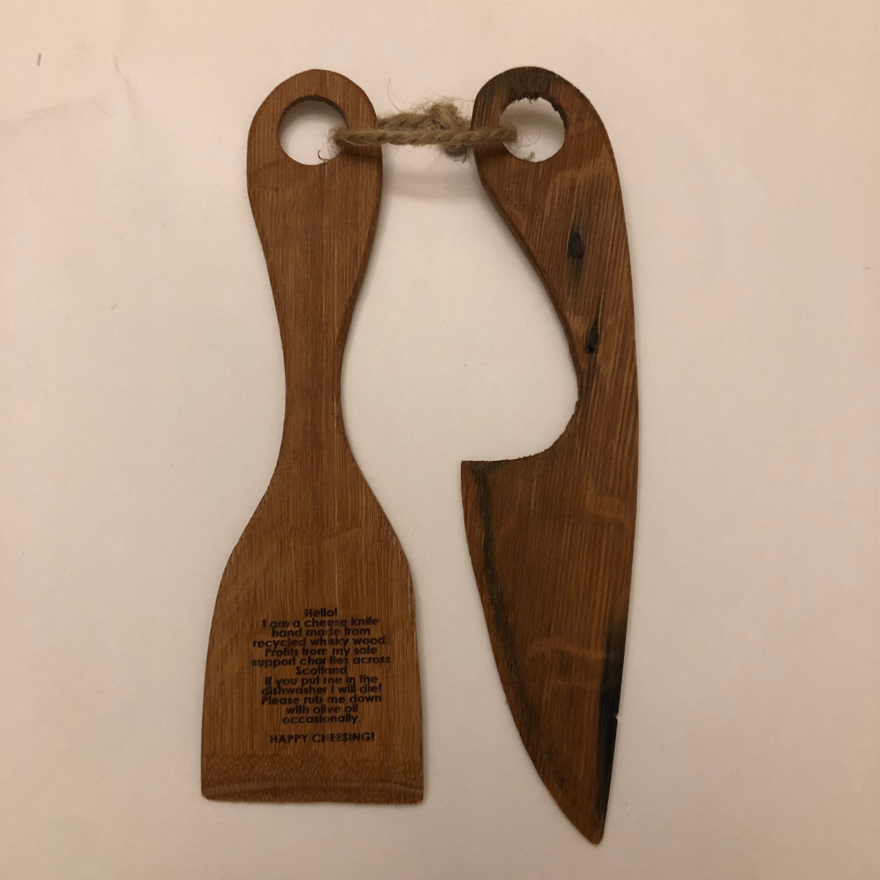 Whisky Barrel Wood Handmade Cheese Knife Set