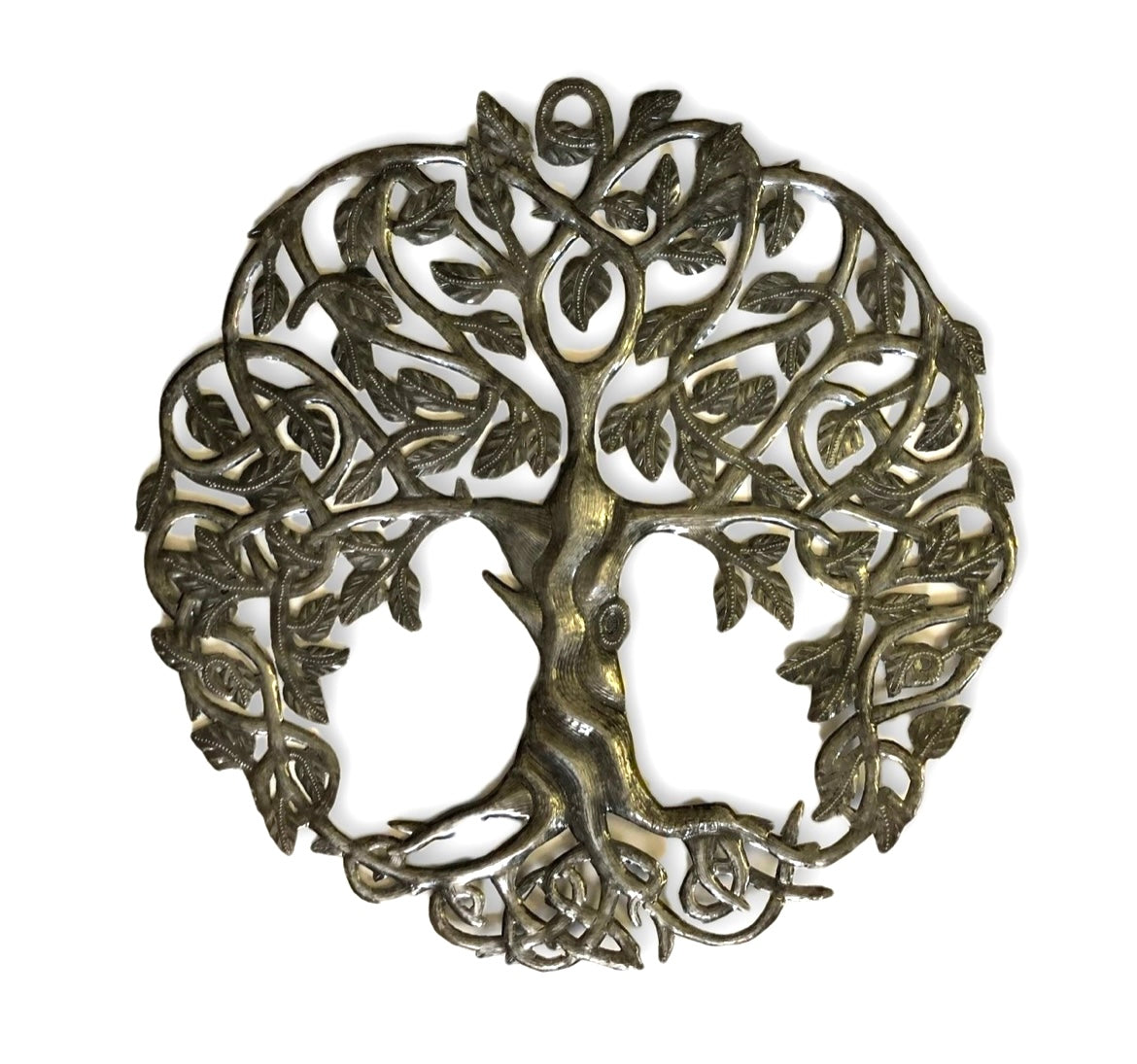 Handmade Recycled Steel Barrel Celtic Tree of Life Metal Wall Decor