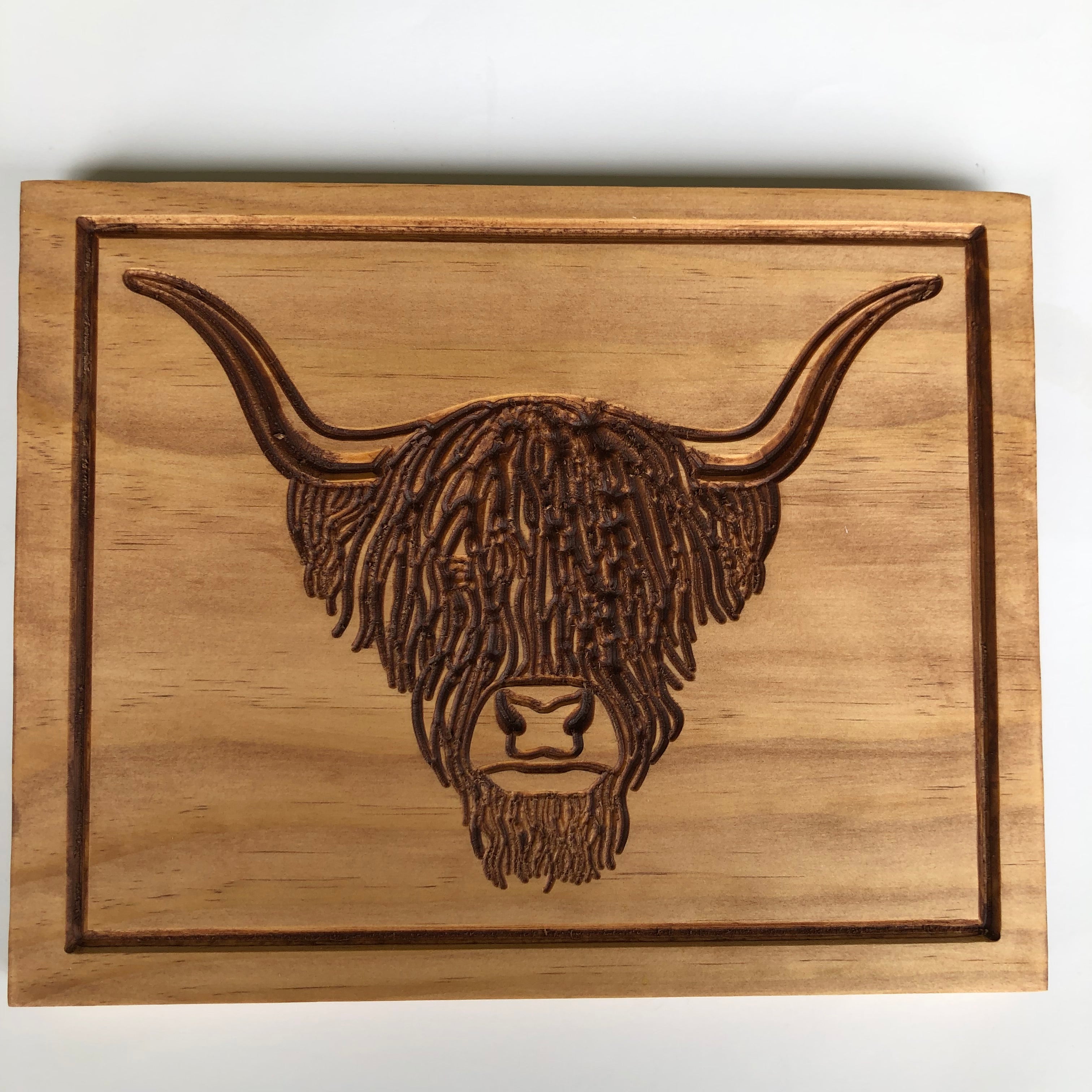 Scottish Highland Cow Wooden Wall Plaque