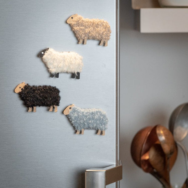 Handmade Woolly Ewe Sheep Fridge Magnet