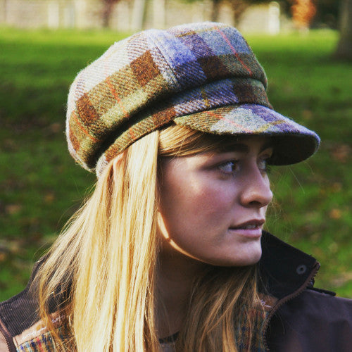 Harris Tweed Ladies Hat - Macleod Tartan Plaid