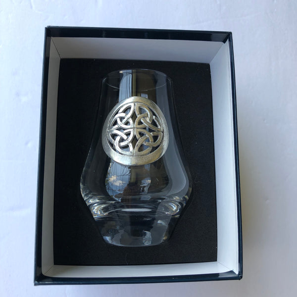 Handmade Pewter Tasting Glass - Celtic Knot