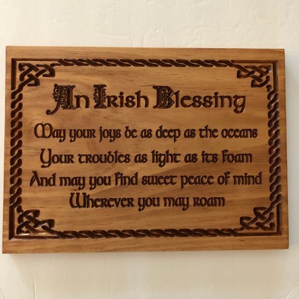 Irish Blessing Wooden Wall Decor Sign Plaque