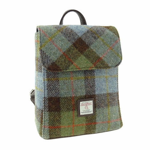 Harris Tweed Plaid Backpack - Macleod Tartan