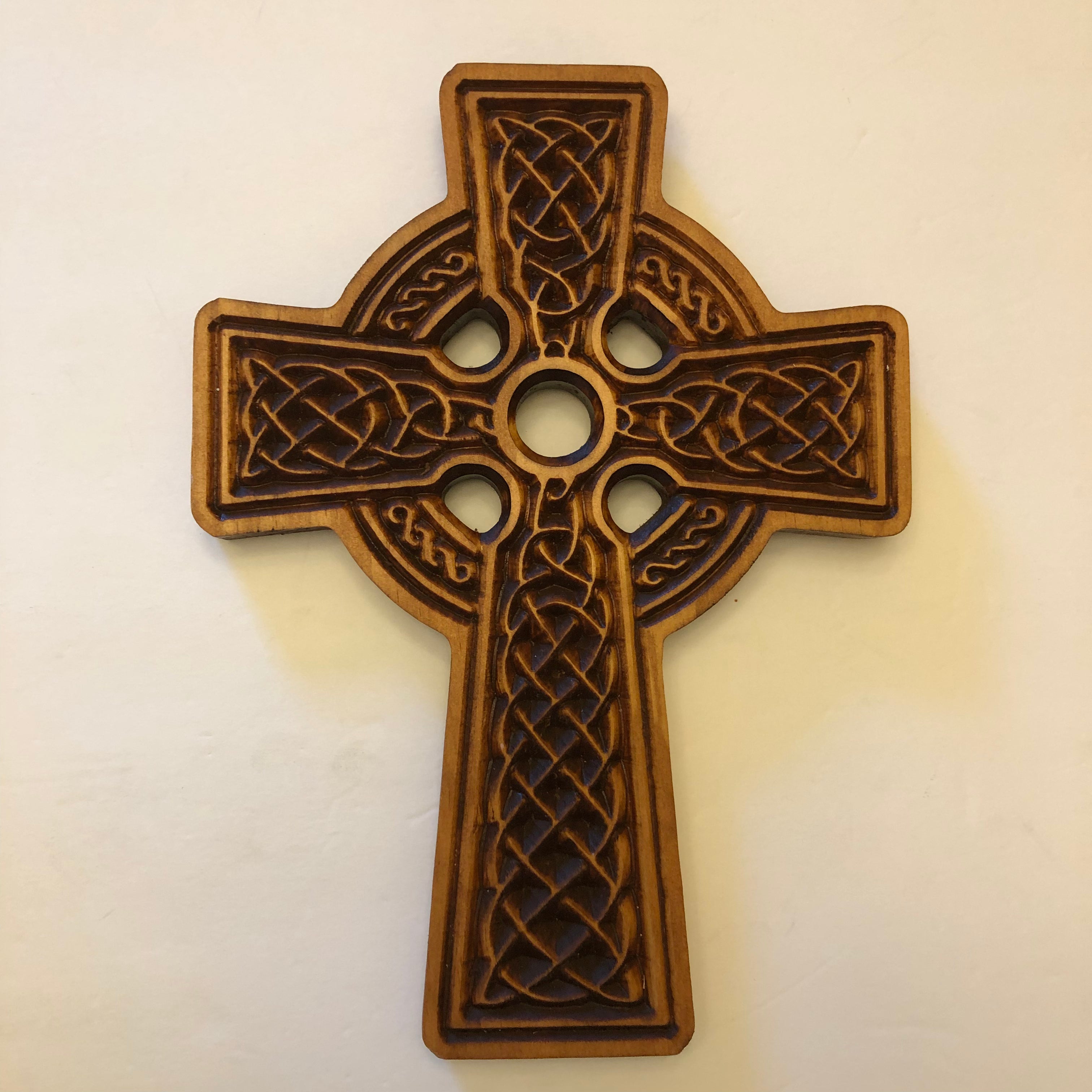 Celtic Cross Wooden Wall Plaque